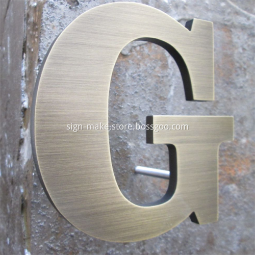 Decor Bronze Metal Letters Signs